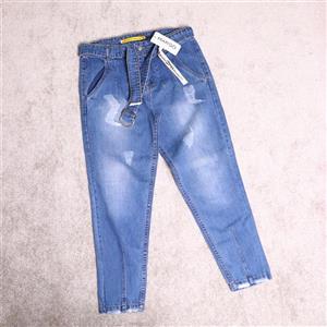 شلوار جین مام فیت کمردار زنانه