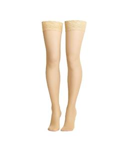 جوراب بالا زانو زنانه شیشه‌ای لاوینا LAVINA مدل بالا توردار کرم