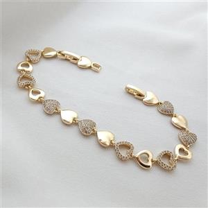 دستبند قلبی نگینی چند قلب ژوپینگ کد 848