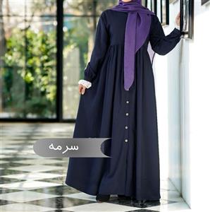مانتو عبا زنانه سرمه مشکی الیزه درجه یک