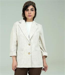 کت لینن زنانه کد 4515 - مانتو بلوط