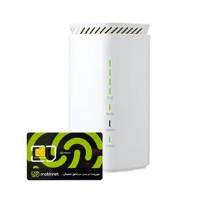 مودم روتر 5G ان ای سی مدل Speed Wi-Fi HOME 5G L12 CAT.21Wi-Fi 6 به همراه سیم کارت 360 درجه مبین نت با بسته 200 گیگ یکساله