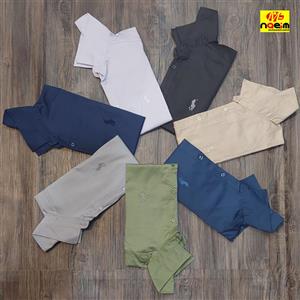 پیراهن ساتن کش مردانه اسپرت اندامی l-2xl مارک polo