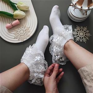 جوراب لب تور زنانه و دخترانه عروسکی طرح ۲ نخ پنبه نیلمد گالری