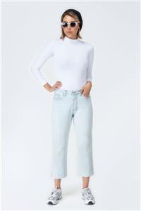 شلوار جین واید دم پا کات آبی یخی 59125