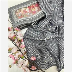 روسری طرح نگین سه بعدی سایز 140 جنس نخ کاستوم مجلسی و روزمره