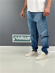 شلوار جین مردانه مام استایل آبی روشن ساده محبوب کد 2049192