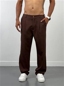 شلوار پارچه ای مردانه بزیاق ترک قهوه ای 2340100