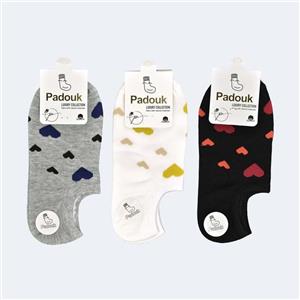 جوراب کالج زنانه پادوک مدل قلبی کد M5095 مجموعه 3 عددی