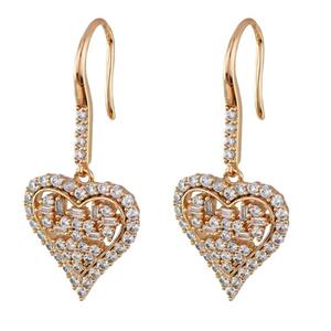 گوشواره زنانه ژوپینگ مدل قلب کد AAC1017