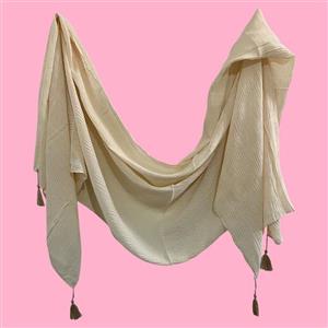 شال زنانه مدل نخی پلیسه برشکا مجلسی کد ۰۰۵۴