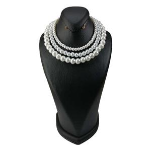 گردنبند زنانه مدل مروارید مجموعه 3 عددی