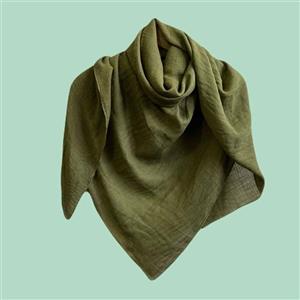 روسری نخ زنانه مدل وال اسلپ دور دوخت کد 00133 با طول و عرض 140*140 سانتی‌متر