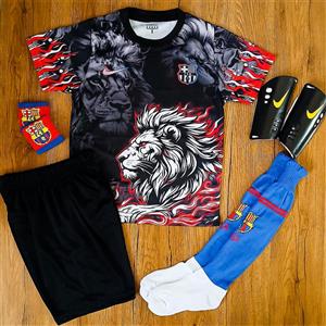 کیت فوتبالی وارداتی تیم بارسلونا Barcelona جنس فلامنت (تایلندی)
