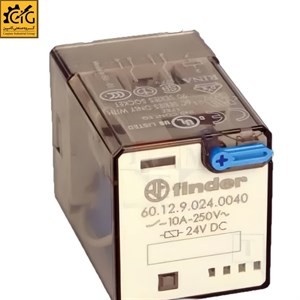 رله 24VDC دو کنتاکت 10 آمپر فیندر مدل 60.12.9.024.0040