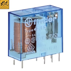 رله کتابی 24vDC دو کنتاکت 8 آمپر فیندر مدل 40.52.9.024.0000