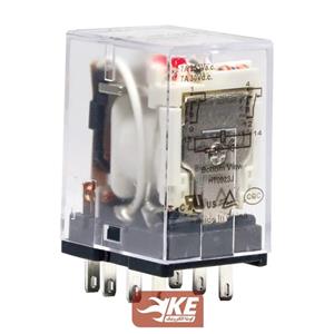 رله 48VAC دو کنتاکت 7 آمپر هونگفا HF18FF/A048-2Z1TD