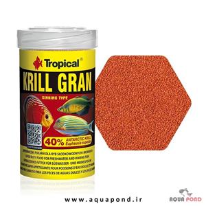 کریل گران تروپیکال غذای حاوی 40% کریل ماهی آب شیرین و آبشور