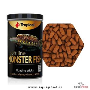 غذای ماهیان مانستر تروپیکال مدل Monster Fish وزن قوطی 1000میل/ 320گرم