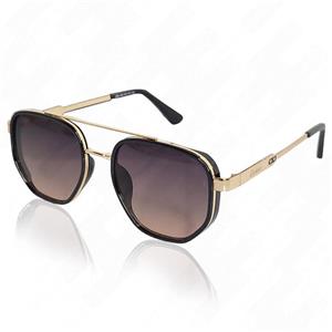 عینک آقتابی کارتیر cartier فریم هندسی چند ضلعی فلزی بغل دار کیفیت مستر uv400 کد z80-109