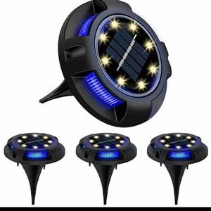 چراغ خورشیدی باغچه ای هفت رنگ (پک 4 عددی)