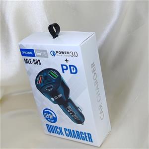 شارژر فندکی 3 کاره 55 وات مدل lme-003 PD اصل