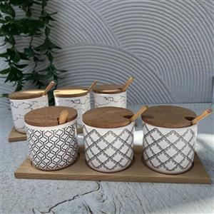 سرویس جاادویه چوبی 3 حالته مدل مکارتی چوبی
