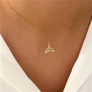 پلاک طلا طرح دم وال