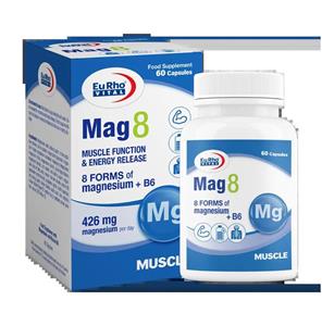 کپسول منیزیم 8 یوروویتال بسته 60 عددی 
