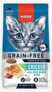 غذا خشک بچه گربه | ونپی | مدل GRAIN FREE کیتن | طعم مرغ | وزن 1.5 کیلوگرم