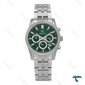 ساعت زنانه انزو کورنوگراف EC-3122 اورجینال سیلور صفحه سبز Enzo-8788-L