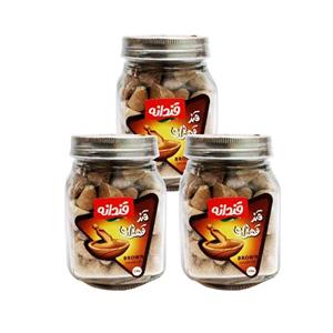 حبه قند مخروطی قهوه ای قندانه - 230 گرم بسته 3 عددی