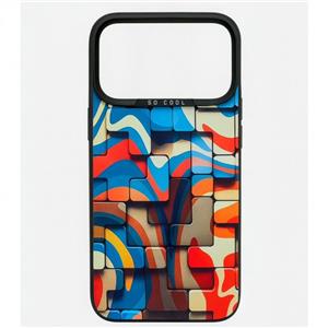 قاب کاور نرم آیفون 17 پرومکس SO COOL طرح Tiles | دور ژله‌ای
