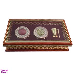 پک هدیه زعفران و هل ستاره زعفرانیه مدل قاجار کد 002
