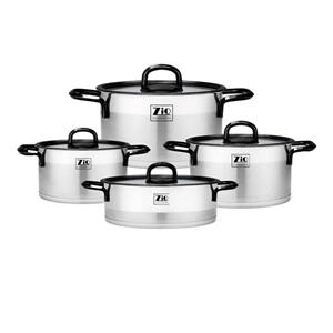 سرویس قابلمه و تابه استیل ۸ پارچه زیو مدل ZCS-1378/4S26
