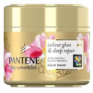 ماسک مو درخشان کننده و ترمیم کننده عمیق پنتن مخصوص موهای رنگ شده و آسیب دیده 300 میل Pantene Pro-V Miracles Colour Gloss & Deep Repair Hair Mask