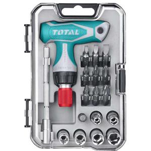پیچ گوشتی مشتی توتال کد TACSD30186 مجموعه 18 عددی