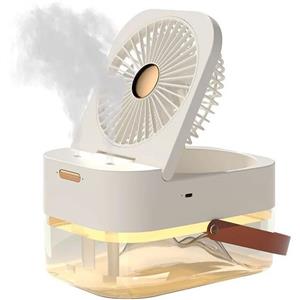 پنکه مه پاش رومیزی، پنکه مرطوب کننده هوا و چراغ خواب رومیزی water mist air conditioning fan