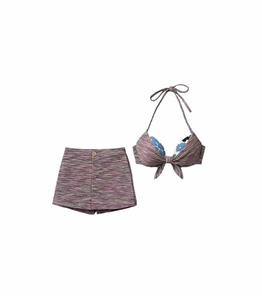 مایو دو تکه کاپدار فنردار beach queen کد 1021
