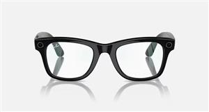 Ray-Ban Meta Wayfarer Smart Glasses - Shiny Black - Clear Lens - Large