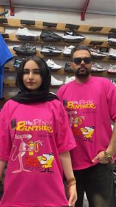 تیشرت باکسی پلنگ صورتی pink(صورتی) کد 54