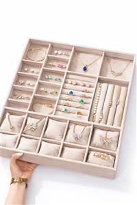 نظم‌دهنده زیورآلات و جواهرات - سایز ۲۶×۵۶ سانتی‌متر - ارتفاع ۴ سانتی‌متر - جواهرباکس