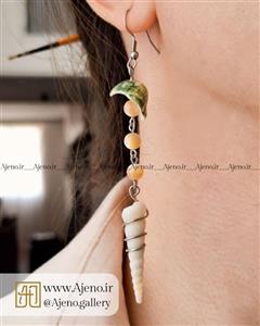 گوشواره صدف طبیعی طرح1