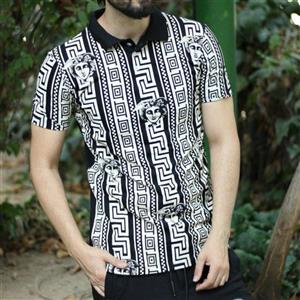 تیشرت یقه دار ورساچه مشکی
