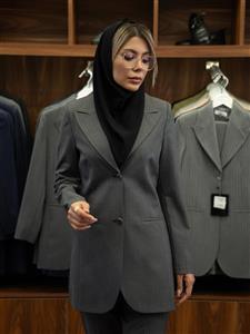 مانتو شلوار دیپلمات دوخط یقه بلیزری
