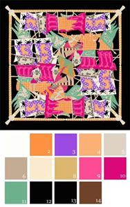 روسری ابریشم ژاکارد