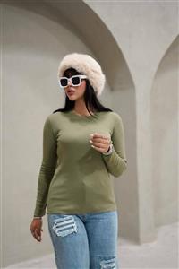 بلوز کبریتی یقه گرد پنبه قواره دار