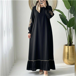 پیراهن مانتویی عبا. گلدوزی و مغزی دوزی شده. فری سایز