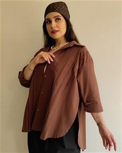 شومیز لینن بغل چاک