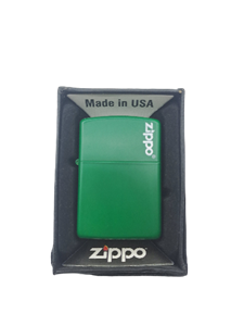 خرید فندک زیپو (Zippo) مدل بنزینی سبز ساده | اشدی